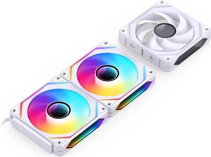 Actual product image Jonsbo ZL-120W PWM ARGB Lüfter 3er Pack, reguläre Ausrichtung - 120mm, weiss (120 mm, 3 x)