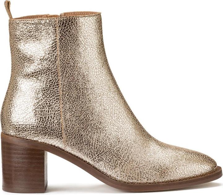 La Redoute Collections Lederboots mit breitem Absatz