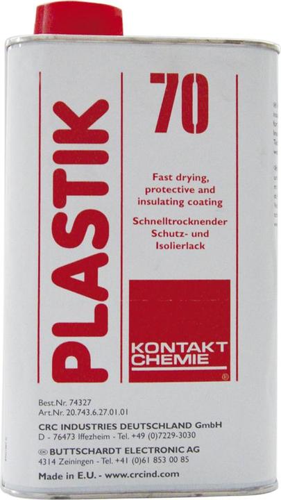 Produktbild Kontakt Chemie Schutz- und Isolierlack PLASTIK 70, 1.000 ml (Klar, 0.00 l)
