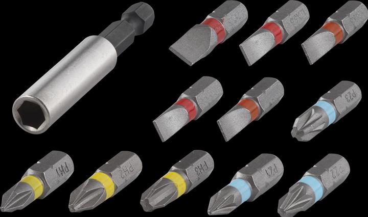 Produktbild wolfcraft wolfcraft 1 Bit-Set Solid 12-tlg. SL, PH, PZ (Kreuzschlitz Pozidriv (PZ), Kreuzschlitz Phillips)