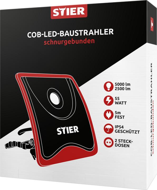 Produktbild Stier COB-LED-Baustrahler 5000 Lumen 55W (5000 lm)