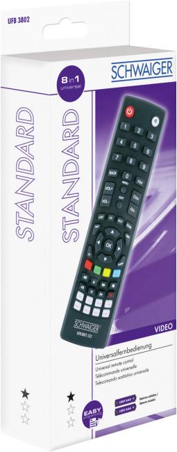 Immagine prodotto Schwaiger Telecomando universale 8 in 1 pre-programmato (Telecomando universale, Infrarossi)