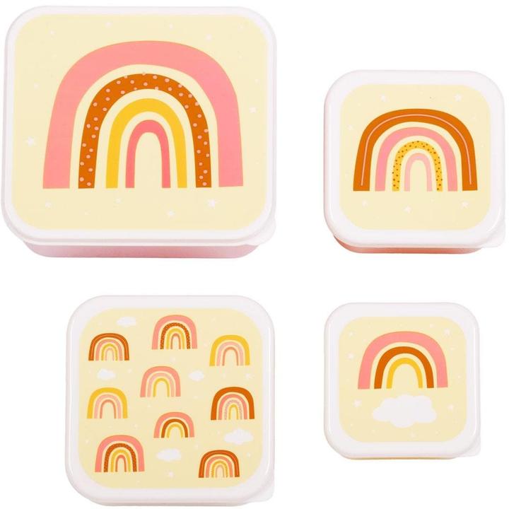 Actual product image A Little Lovely Company ALLC Lunch & Snack Box Rainbow SBSERA41
