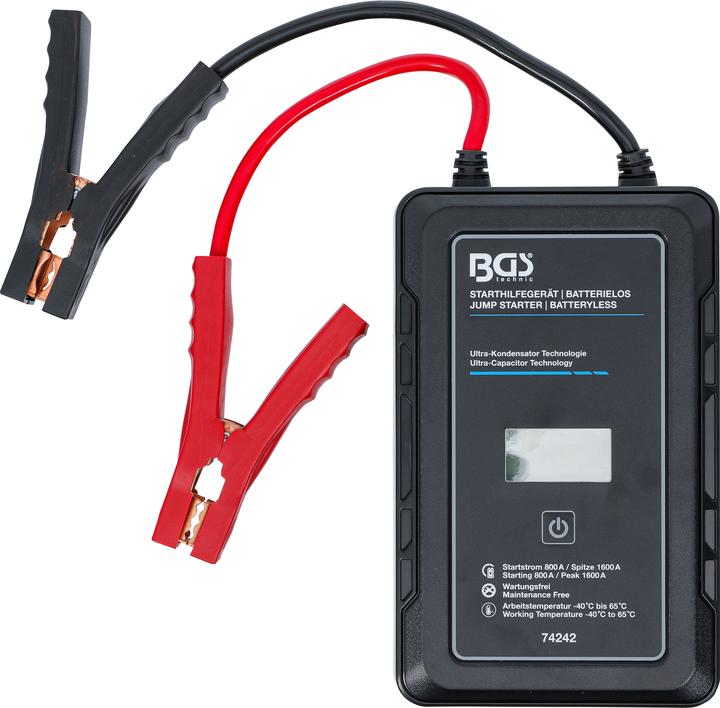 Actual product image BGS Jump Starter Batteryless with Ultra-Capacitor Technologie 12 V / 800 A / 1600 A (1600 A)