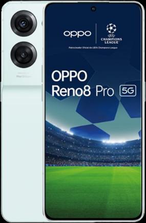 Produktbild OPPO Reno 8 Pro (256 GB, Glazed Green, 6.70", Dual SIM, 50 Mpx, 5G)