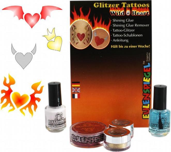 Produktbild Eulenspiegel Glitzer Tattoo-Set: Wild @ Heart