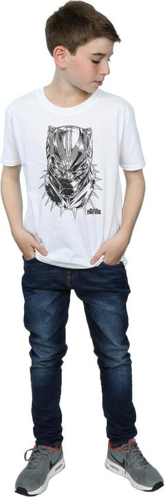Actual product image Boys Black Panther Spray Headshot T-Shirt (128)