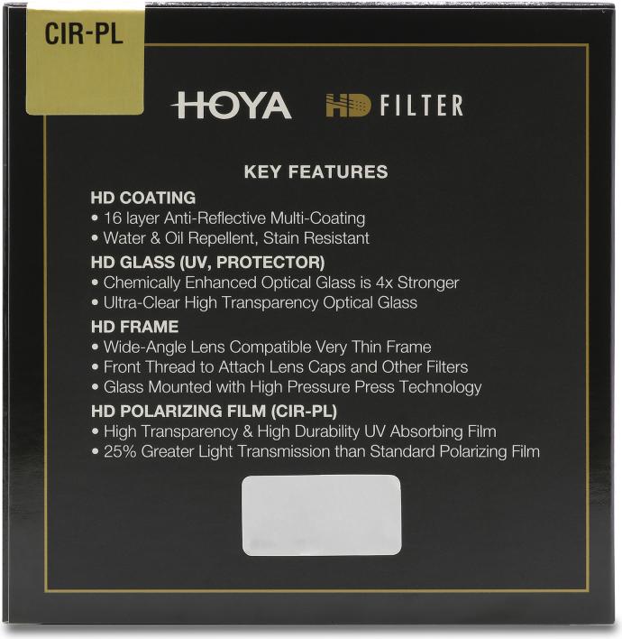 Actual product image Hoya HD CIR-PL Filter (58 mm, Polarizing filter)