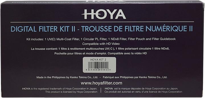 Produktbild Hoya Digital Filter Kit II (UV, CIR-PL & ND8) Filterset (58 mm, ND- / Graufilter, UV-Filter, Polarisationsfilter, 58 mm)