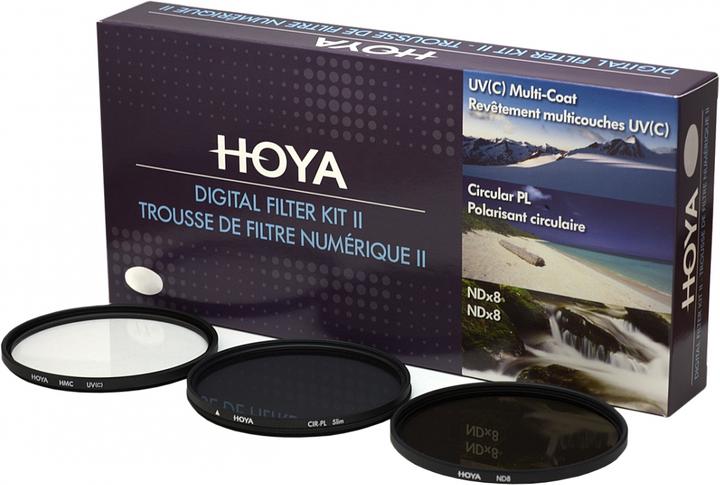 Hoya Digital Filter Kit II (UV, CIR-PL & ND8) Filterset (49 mm, UV-Filter, ND- / Graufilter, Polarisationsfilter, 49 mm)