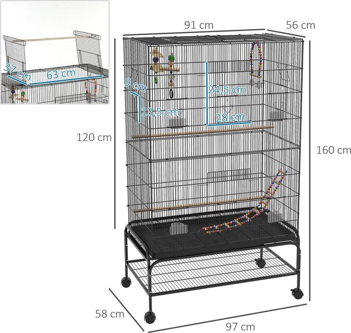 Produktbild Homcom Vogelkäfig