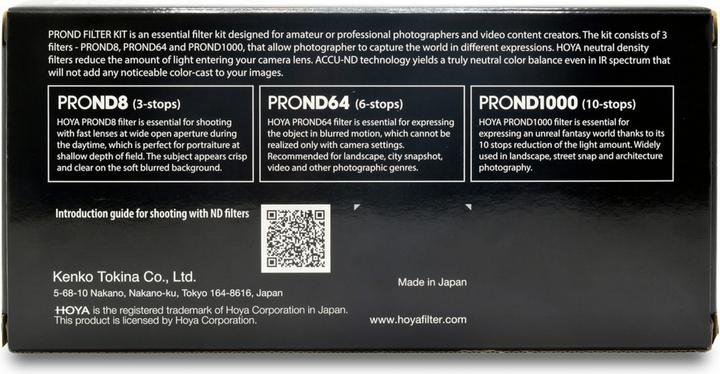 Produktbild Hoya PRO ND Filter Kit 8/64/1000 Filterset (77 mm, ND- / Graufilter)