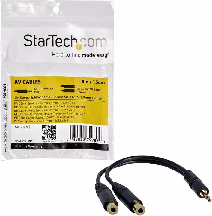 Produktbild StarTech Muy1mff (0.15 m, 3.5mm Klinke (AUX))