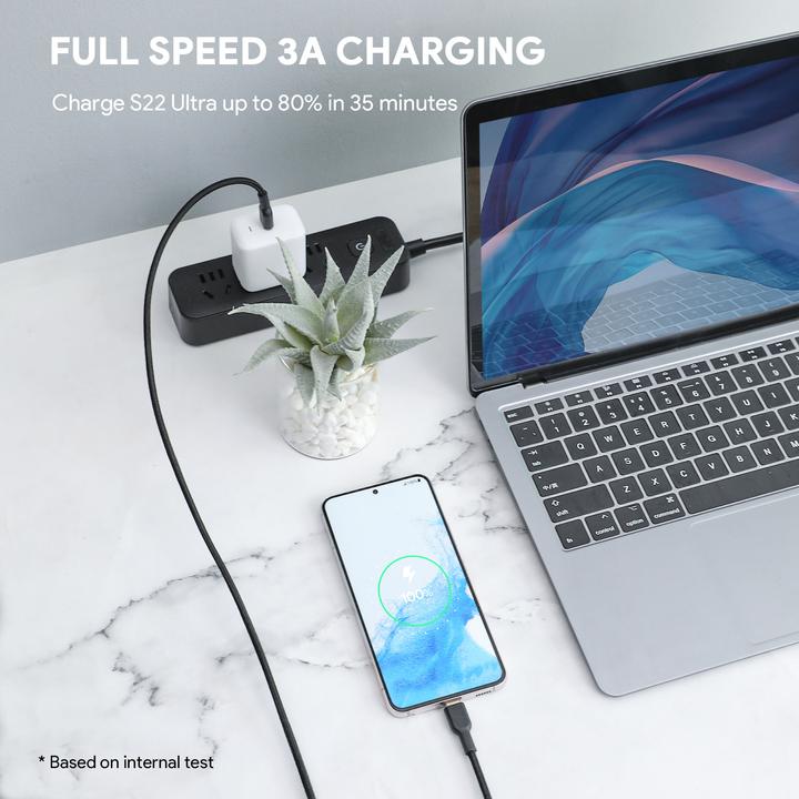 Image du produit Aukey Câble USB-C - USB-C, PD 60W, 1 m (1 m, USB 3.2 Gen 1)
