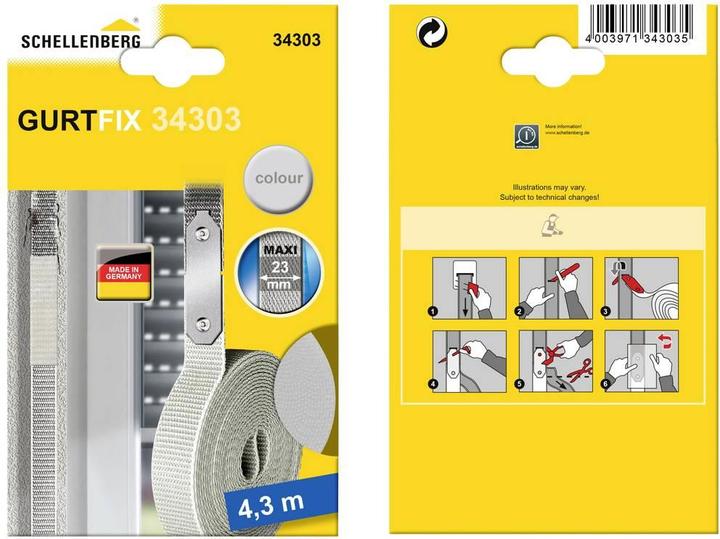 Actual product image Schellenberg 34303 Repair set Suitable for (roller shutter systems) Maxi (Roller shutter belt)