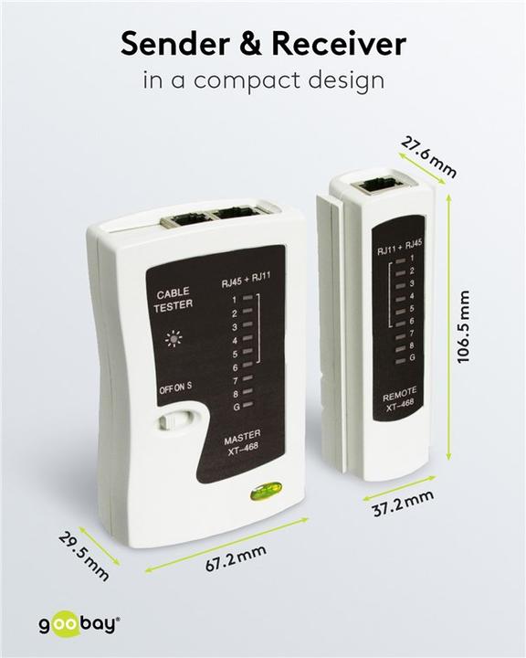 Actual product image Goobay Network cable tester