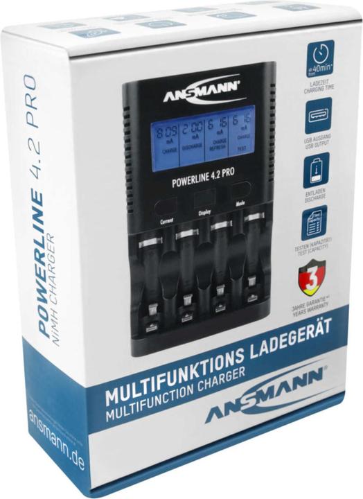 Immagine prodotto Ansmann Powerline 4.2 Pro (1 pz., HR03, Caricabatterie senza batteria)