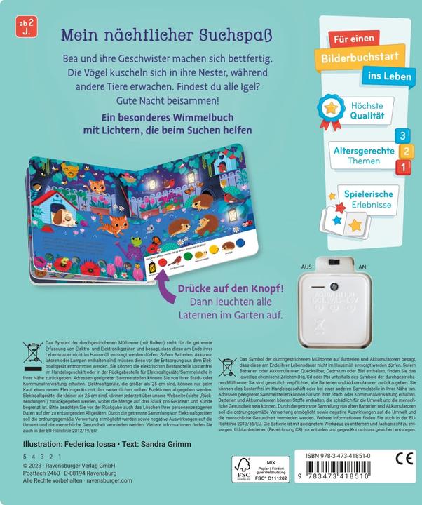 Produktbild Ravensburger Mein grosses Lichter-Wimmelbuch: In der Nacht (Deutsch)