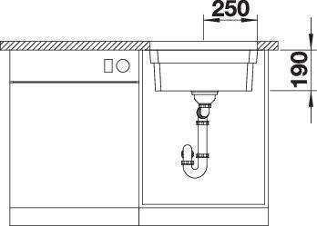Actual product image Blanco Etagon 500-U (Undermount sink, 44 cm, 54 cm)