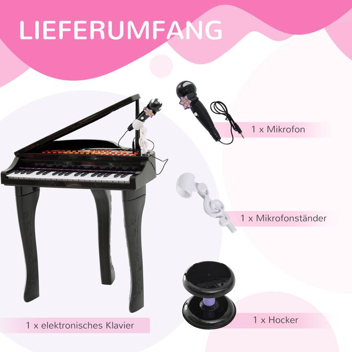 Actual product image Homcom Children piano with microphone (English, German)