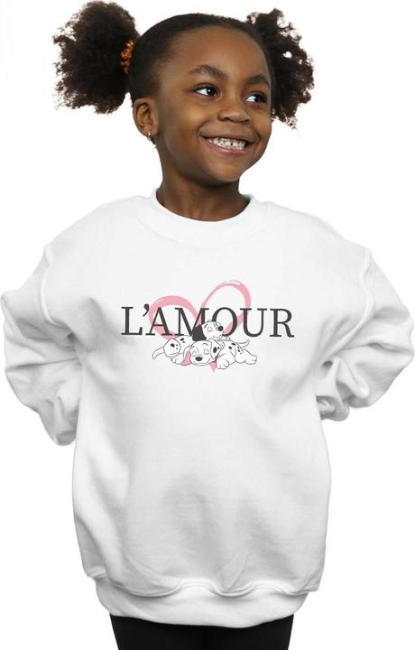 Actual product image Disney Girls 101 Dalmatians L'Amour Sweatshirt (140, 146)