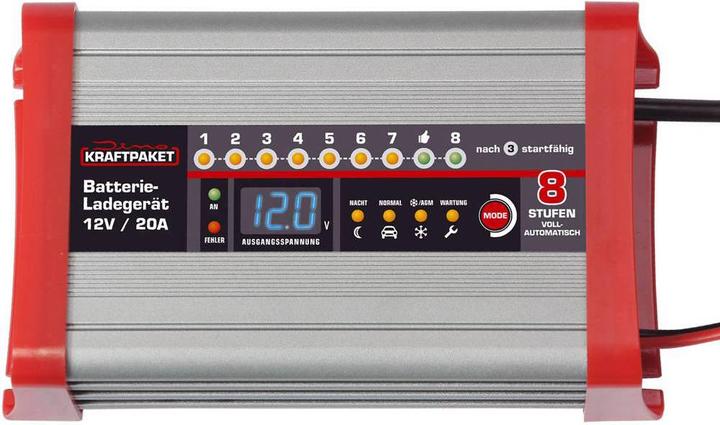 Actual product image Dino Automatic battery charger Fully automatic battery charger with camping function (12V, 20 A)