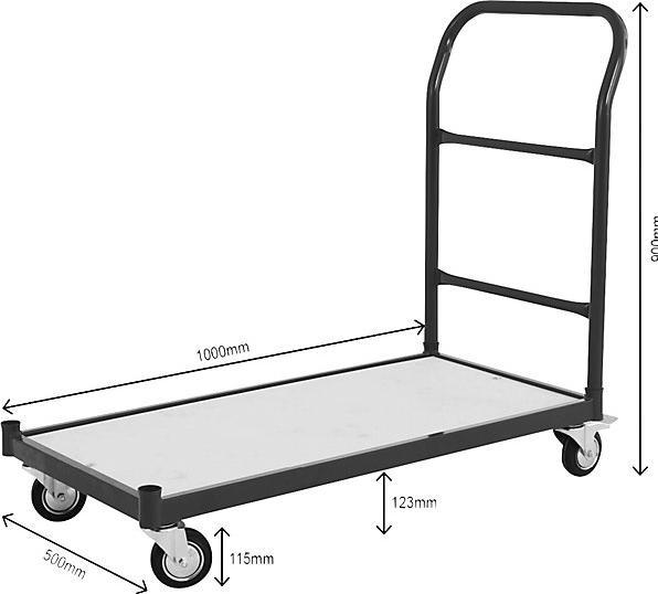 Produktbild eurokraft basic Plattformwagen (250 kg)