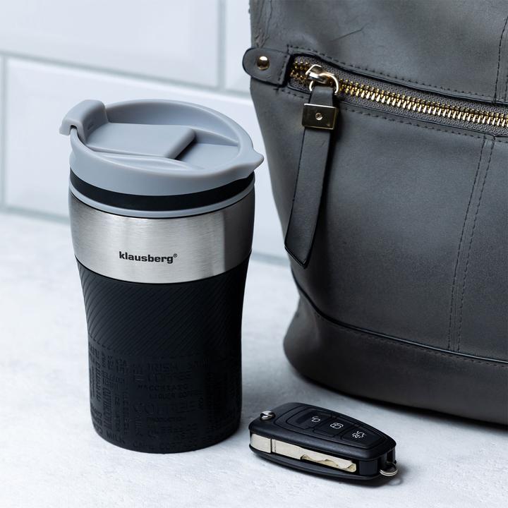 Actual product image Klausberg Set of 4 double-walled thermo mugs, 280ml, black (0.28 l)