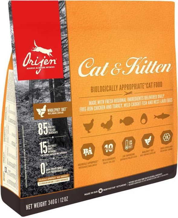 Immagine prodotto Orijen Gatto e gattino (Adulto, Junior, Senior, 1 pz., 340 g)