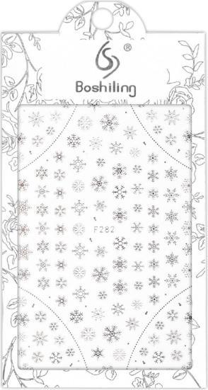 Produktbild Nagellack24 Nail Art Sticker selbstklebend - Schneeflocken Silber (Silber)