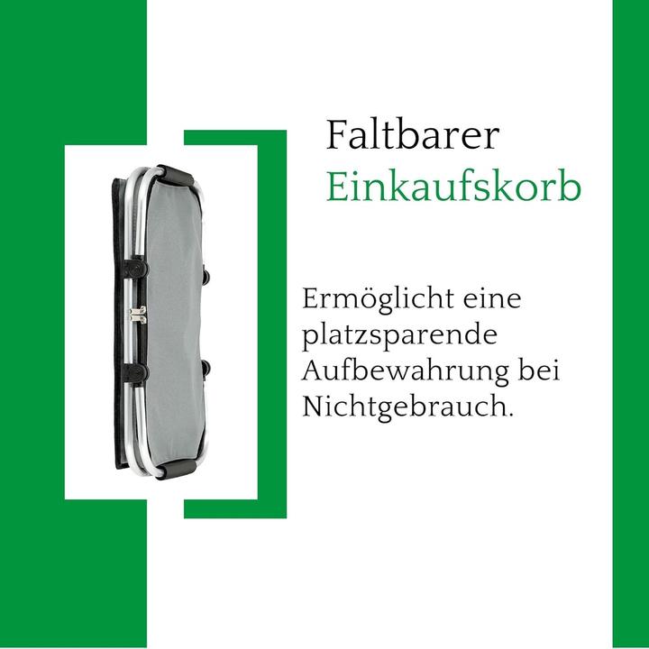 Actual product image Novaliv 12x Einkaufskorb faltbar mit Kühlfunktion 30 Liter GRAU Isolierkorb mit gepolsterten Tragegr