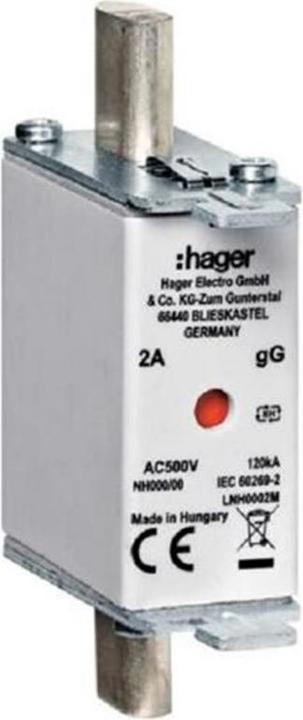 Produktbild Hager Sicherungseinsatz DIN-000 63A (NH-DIN Sicherung, 63 A)