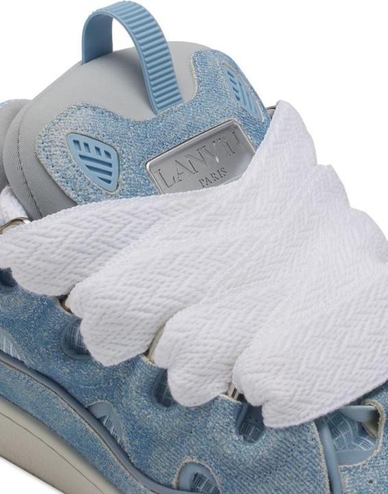 Produktbild Lanvin curb sneakers in leather and mesh color denim blue (42)