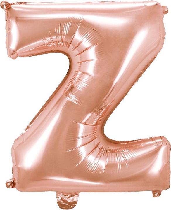 Image du produit Ballon en plastique lettres Z or rose 80cm