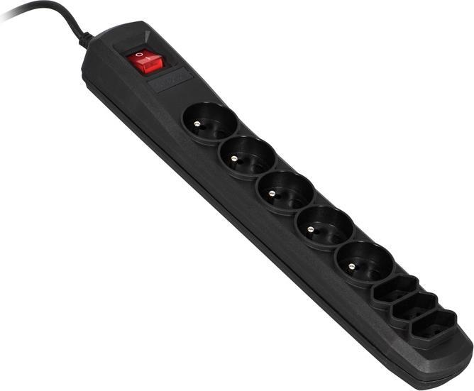 Actual product image Activejet APN-8G/1.5M-BK power strip with cable (8 x, CEE 7/16, CEE 7/5, 1.50 m)