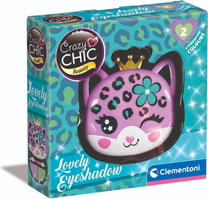 Clementoni 18822 Crazy Chic - Lovely Eyeshadow : Leopard - maquillage des paupières, sûr et hypoallergénique