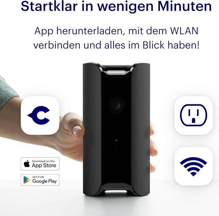 Immagine prodotto Canary View Überwachungskamera mit 2-Wege-Audio, 24/7 Live-Übertragung, Bewegungsmelder, Nachtsicht