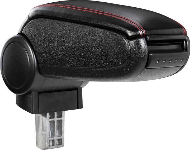 Actual product image Pro-Tec Centre armrest Renault Twingo 3 with storage compartment imitation leather black with red stitching