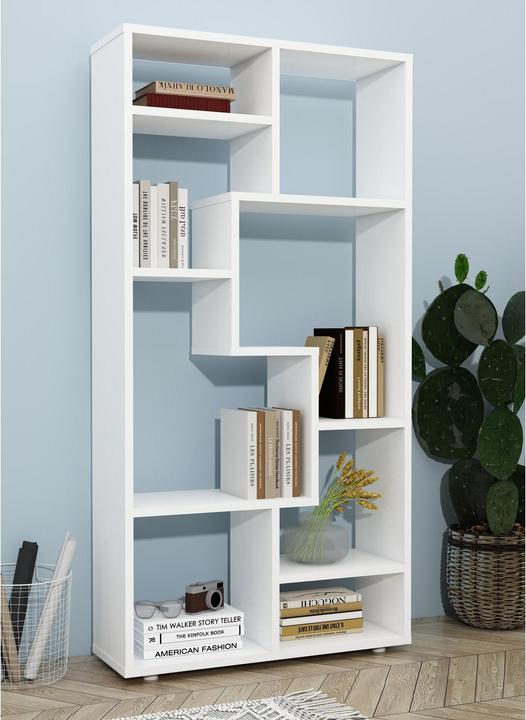 Produktbild VCM Holz Standregal Bücherregal Medienregal Aufbewahrung Raumteiler Deko Regal Lanisa M (58 x 20 x 116 cm)