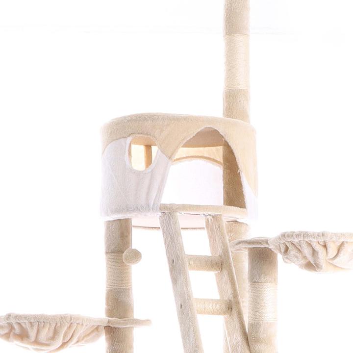 Produktbild Wiltec Katzenkratzbaum (260 cm, beige/weiss)