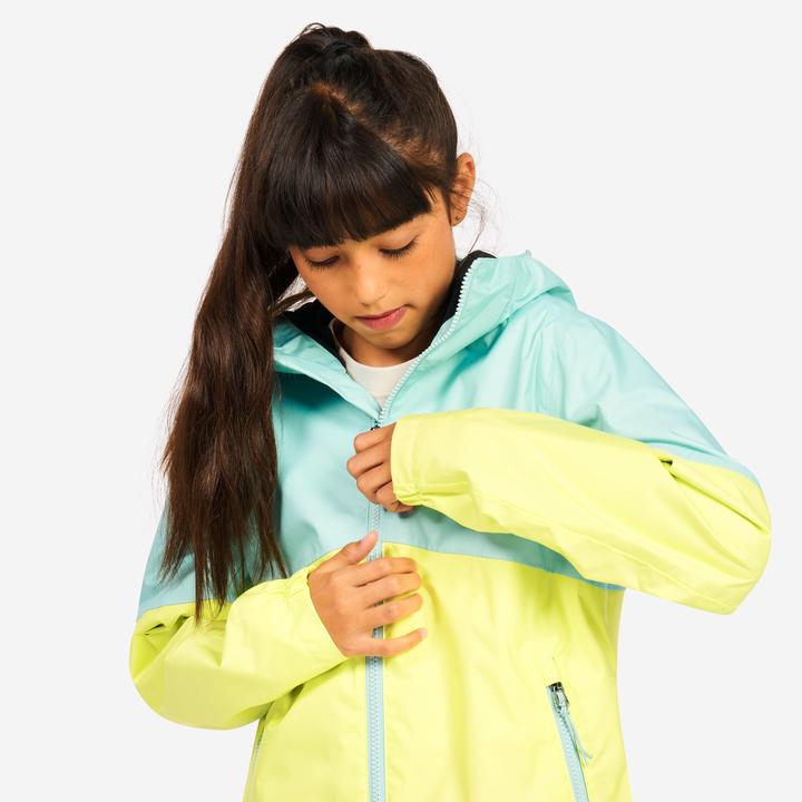 Produktbild Tribord Kids’ waterproof sailing jacket - Sailing 100 rain jacket blue lemon yellow (10, 11, 12)