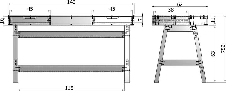 Actual product image Woood Nikki (75 x 140 x 62 cm)