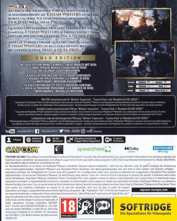 Produktbild Capcom Resident Evil Village - Gold Edition (PS5, IT, FR, DE)