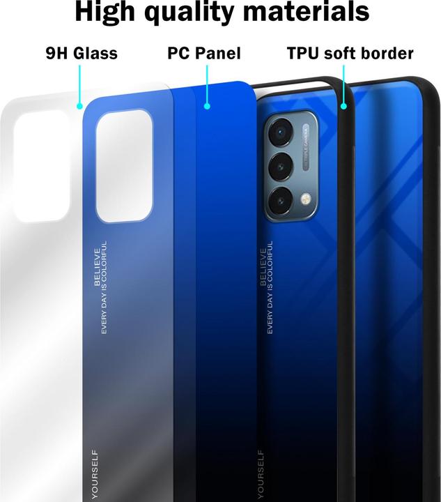 Produktbild Cadorabo TPU 2 Farben Glas Hülle (OnePlus Nord N200 5G)