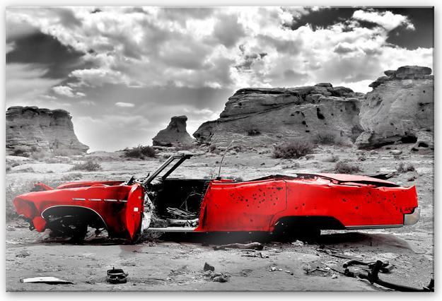 Actual product image Trenddeko Red Cadillac (60 x 40 cm)