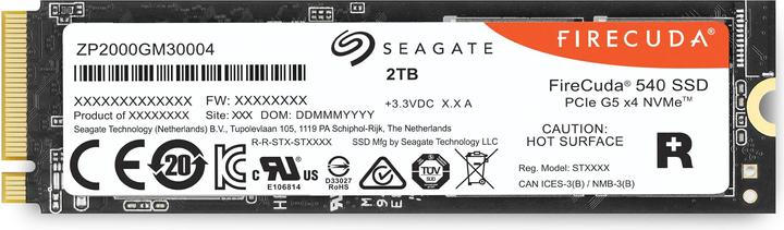 Actual product image Seagate FireCuda 540 (2000 GB, M.2 2280)