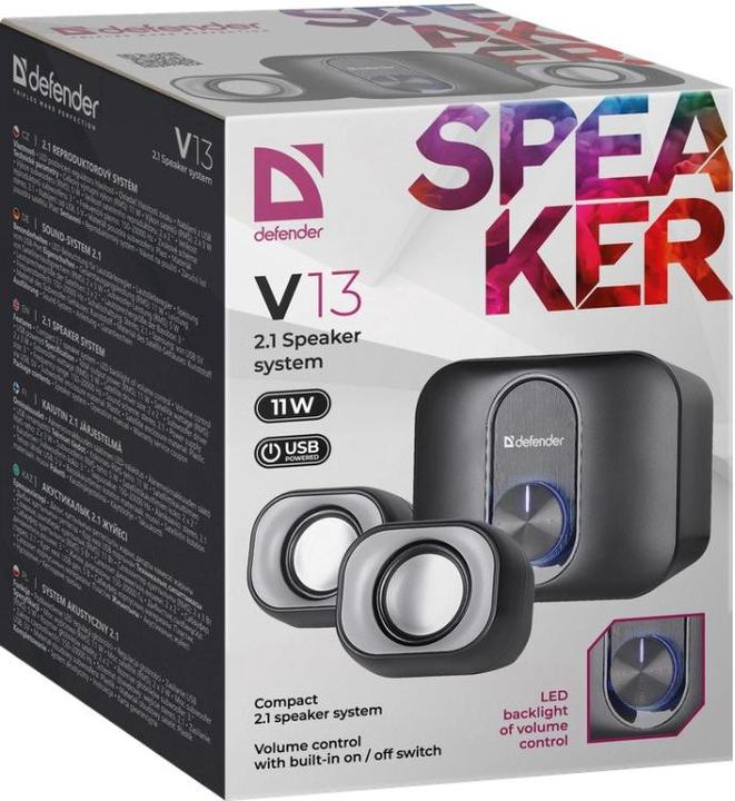 Immagine prodotto Defender Głośniki komputerowe V13 2.1 11W USB podświetlenie LED