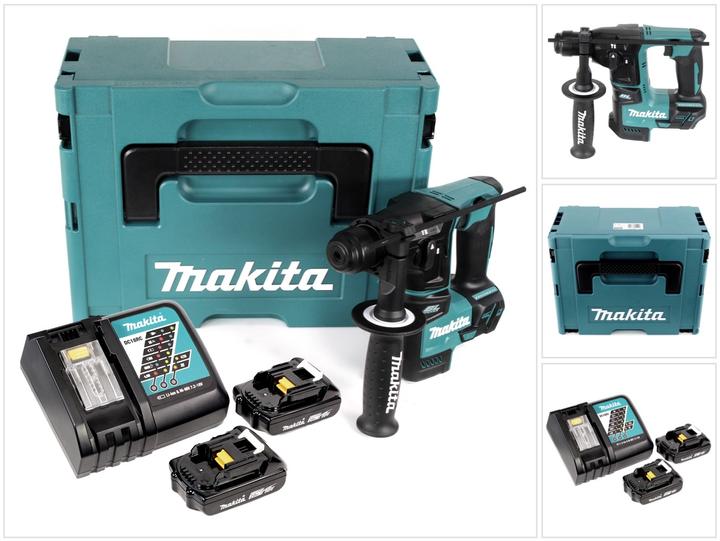 Produktbild Makita DHR 171 RAJ Akku Bohrhammer 18 V 1,20 J SDS Plus Brushless + 2x Akku 2,0 Ah + Ladegerät + (Akkubetrieb)