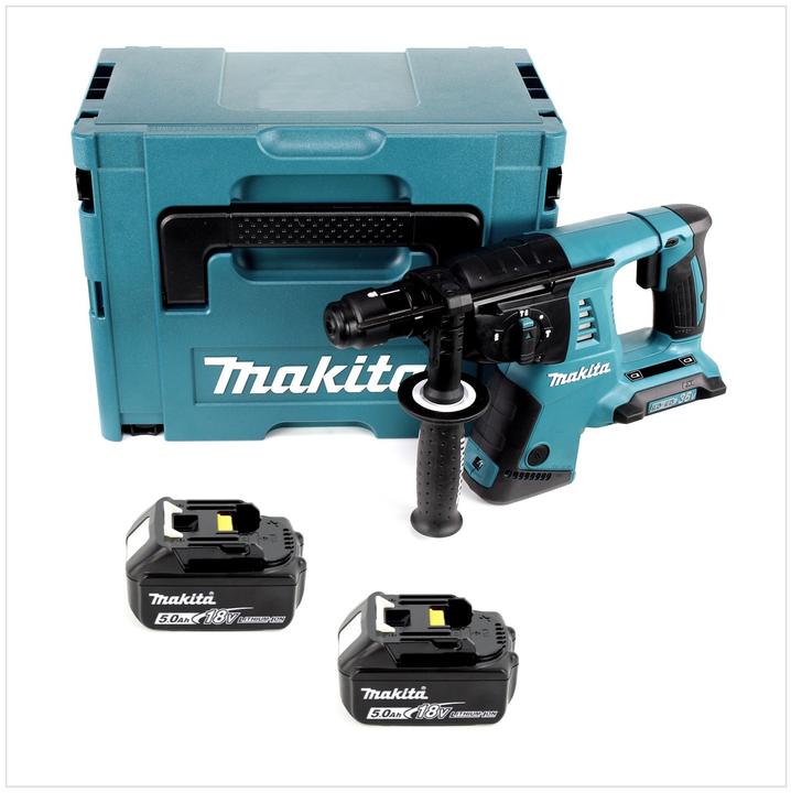 Produktbild Makita DHR 264 2 x 18 V / 36 V Li-Ion SDS Plus Akku-Bohrhammer in Makpac 4 mit Einlage + 2 x BL 1850 (Akkubetrieb)