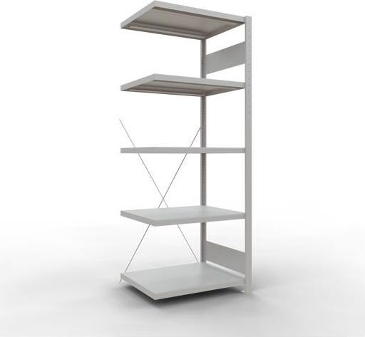 Stecksystem Anbauregal MULTIplus250 mit Kreuzstrebe